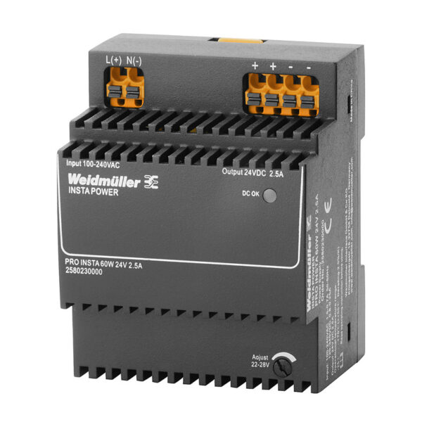 Fuente de Alimentación monofásica PRO INSTA 60W 24V 2.5A 2580230000